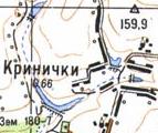 Topographic map of Krynychky