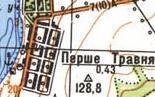 Topographic map of Pershe Travnya