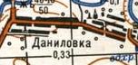 Топографическая карта Даниловки