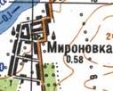 Топографическая карта Мироновки
