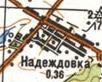 Топографическая карта Надеждовки