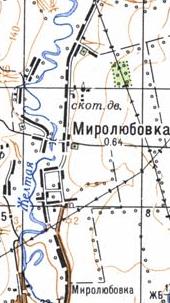 Топографічна карта Миролюбівки