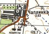 Topographic map of Chaplynka