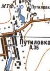 Топографическая карта Путиловки