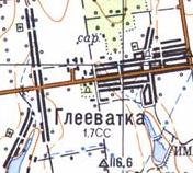 Топографическая карта Глееватки