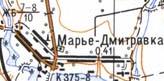 Топографическая карта Марье-Дмитровки