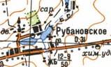 Topographic map of Rubanivske