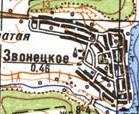 Topographic map of Zvonetske