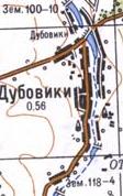 Topographic map of Dubovyky