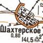 Topographic map of Shakhtarske