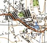 Топографическая карта Козодуба