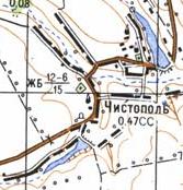 Топографическая карта Чистополя