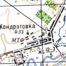 Топографическая карта Кондратовки