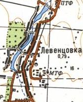 Topographic map of Leventsivka