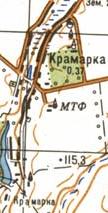 Топографическая карта Крамарки