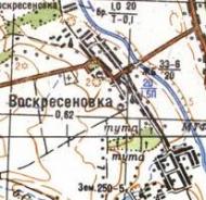 Topographic map of Voskresenivka