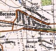 Topographic map of Vesele