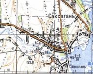 Topographic map of Saksagan