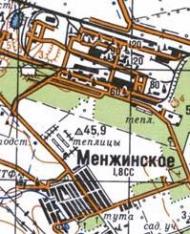 Топографічна карта Менжинського