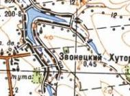 Топографическая карта Звонецкого Хутора