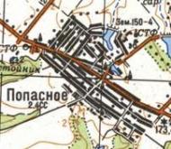 Topographic map of Popasne