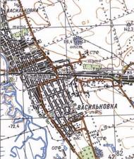 Топографическая карта Васильковки
