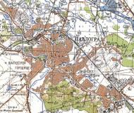 Topographic map of Pavlograd