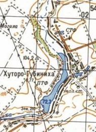 Топографическая карта Хуторо-Губинихи