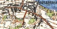 Топографічна карта Бородаївки
