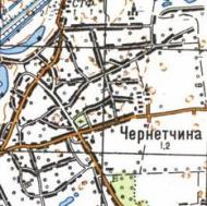 Topographic map of Chernechchyna