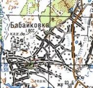 Топографічна карта Бабайківки
