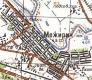 Топографическая карта Межирича