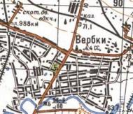 Topographic map of Verbky