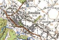 Топографическая карта Вязовка