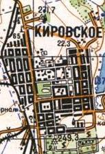 Топографічна карта Кіровського