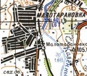 Топографічна карта Малотаранівки