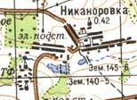 Topographic map of Nykanorivka