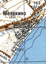 Топографічна карта Мелекиного