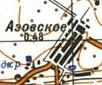 Topographic map of Azovske