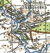 Topographic map of Zakharivka