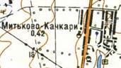 Топографічна карта Митьково-Качкарих