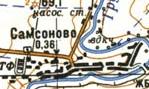 Topographic map of Samsonove