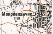 Topographic map of Mokroyelanchyk