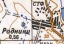 Topographic map of Rodnyky