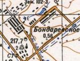 Topographic map of Bondarivske