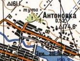 Topographic map - Antonivka