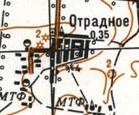 Топографічна карта Одрадного