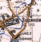 Topographic map of Zoryane