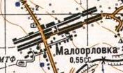 Топографічна карта Малоорлівки