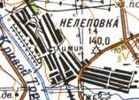 Топографическая карта Нелеповки